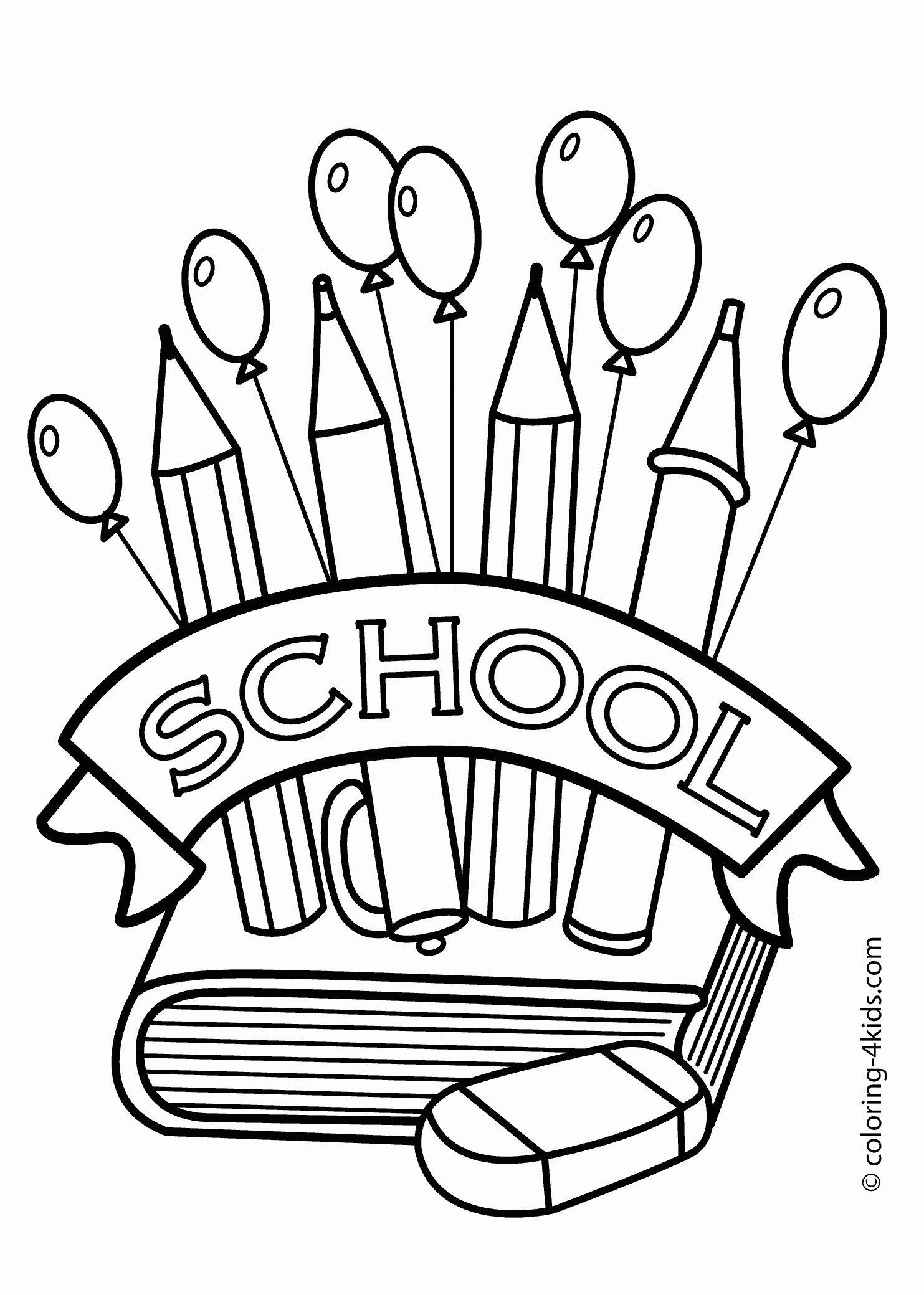 Back To The School Coloring Page Classes Coloring Page For Kids Printable Free School