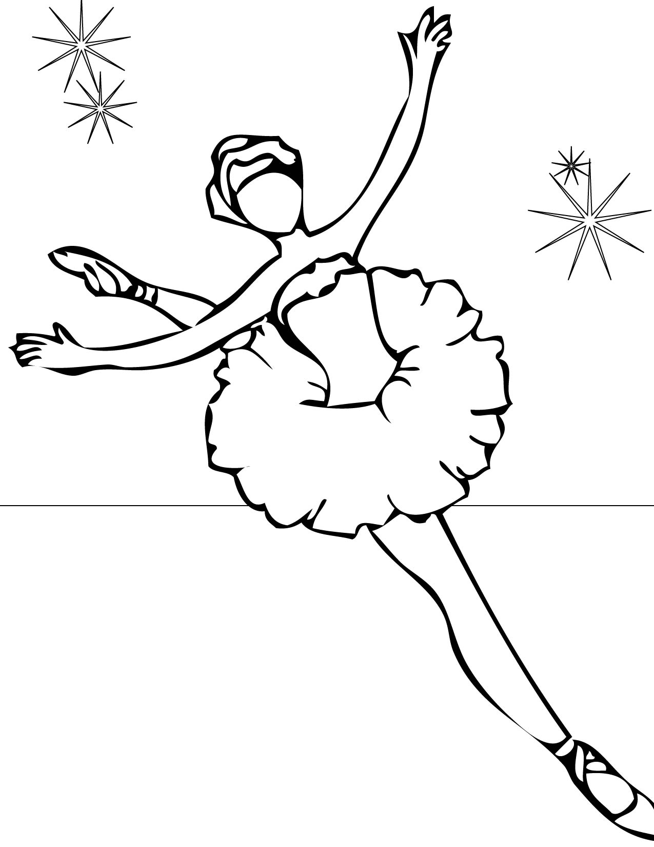 Ballerina Coloring Pages For Childrens Printable For Free