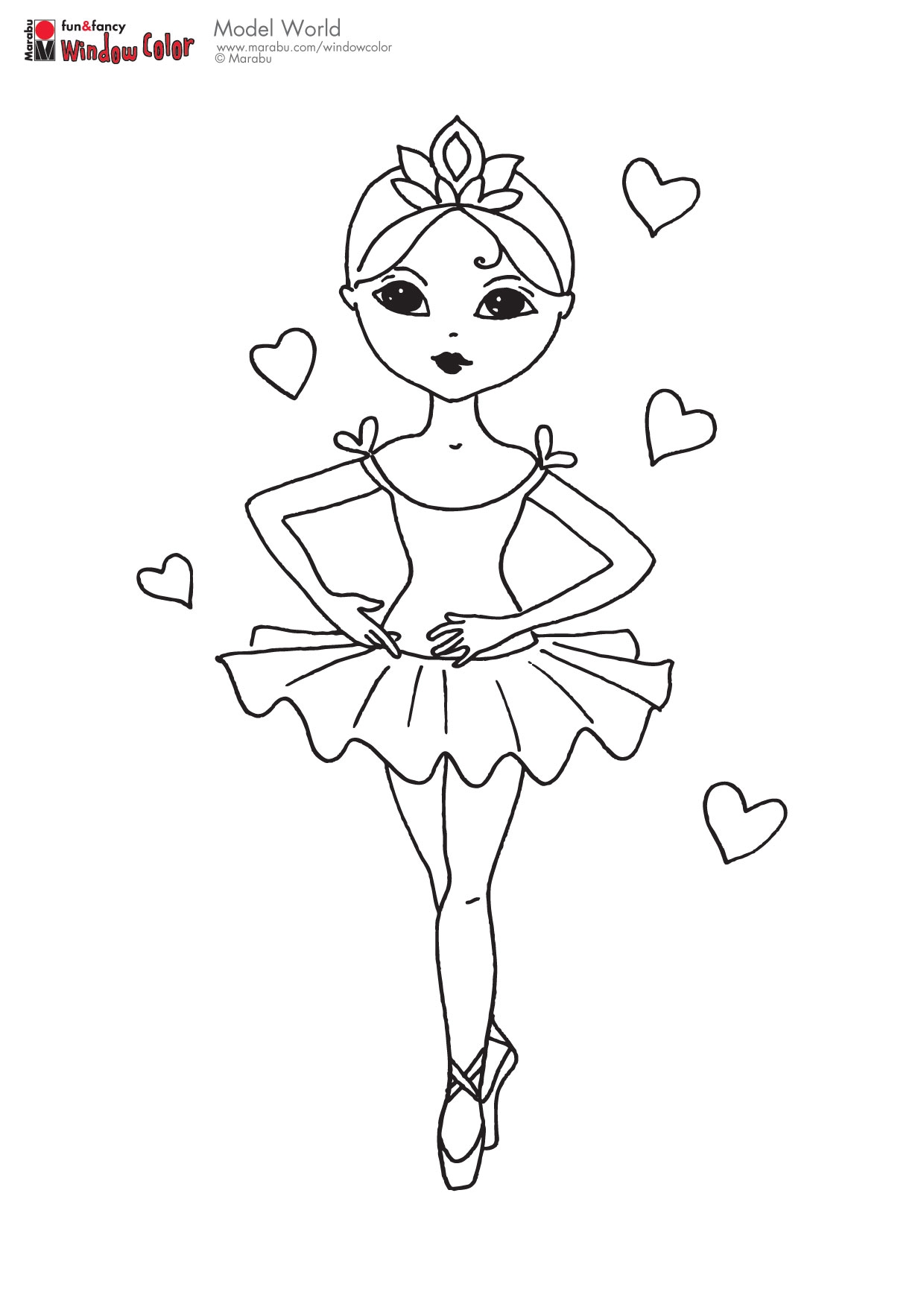 Ballerina Coloring Printable Coloring Pages