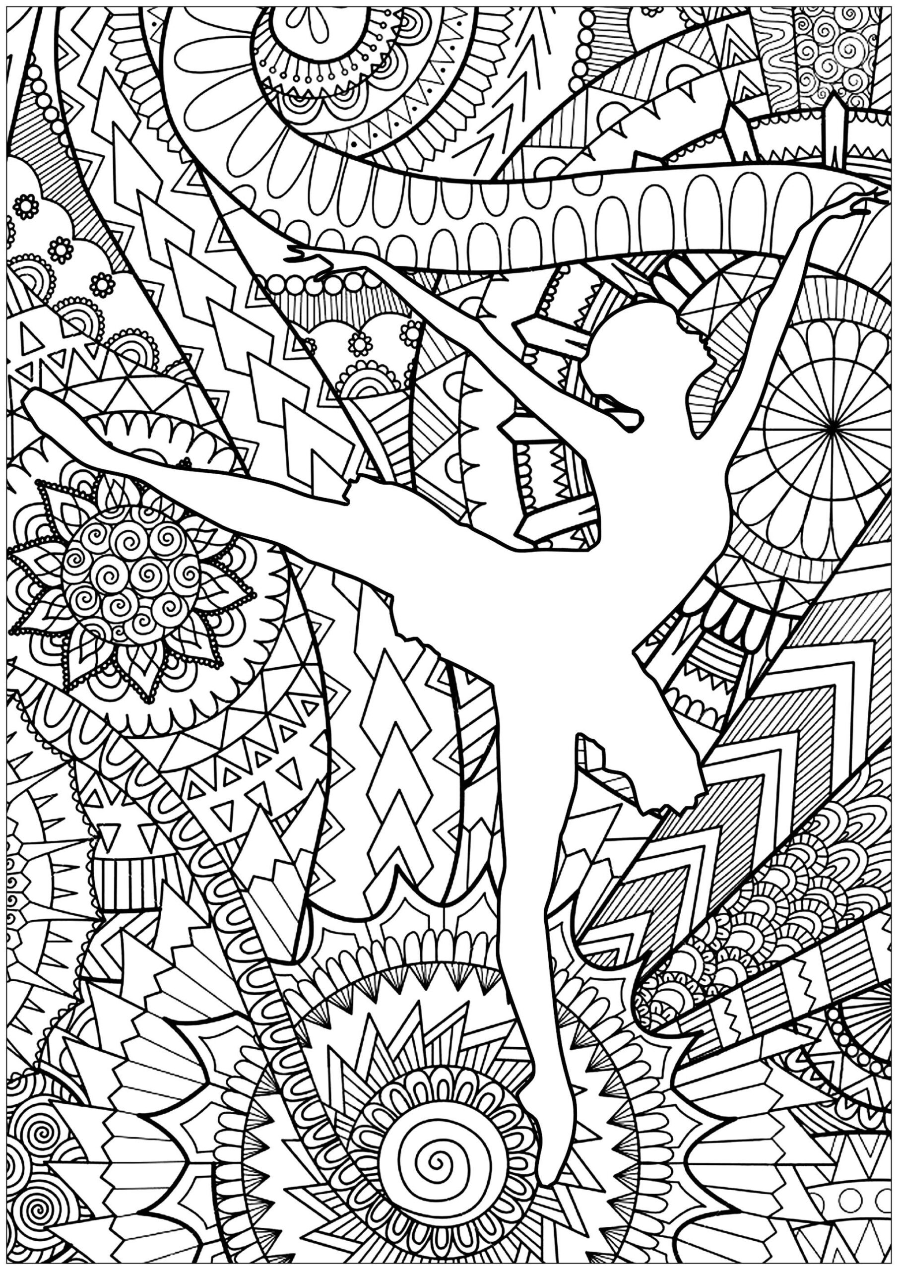 Ballet Dancer Beautiful Ballet Dancer Silhouette With Abstract And Lovely Patterns In