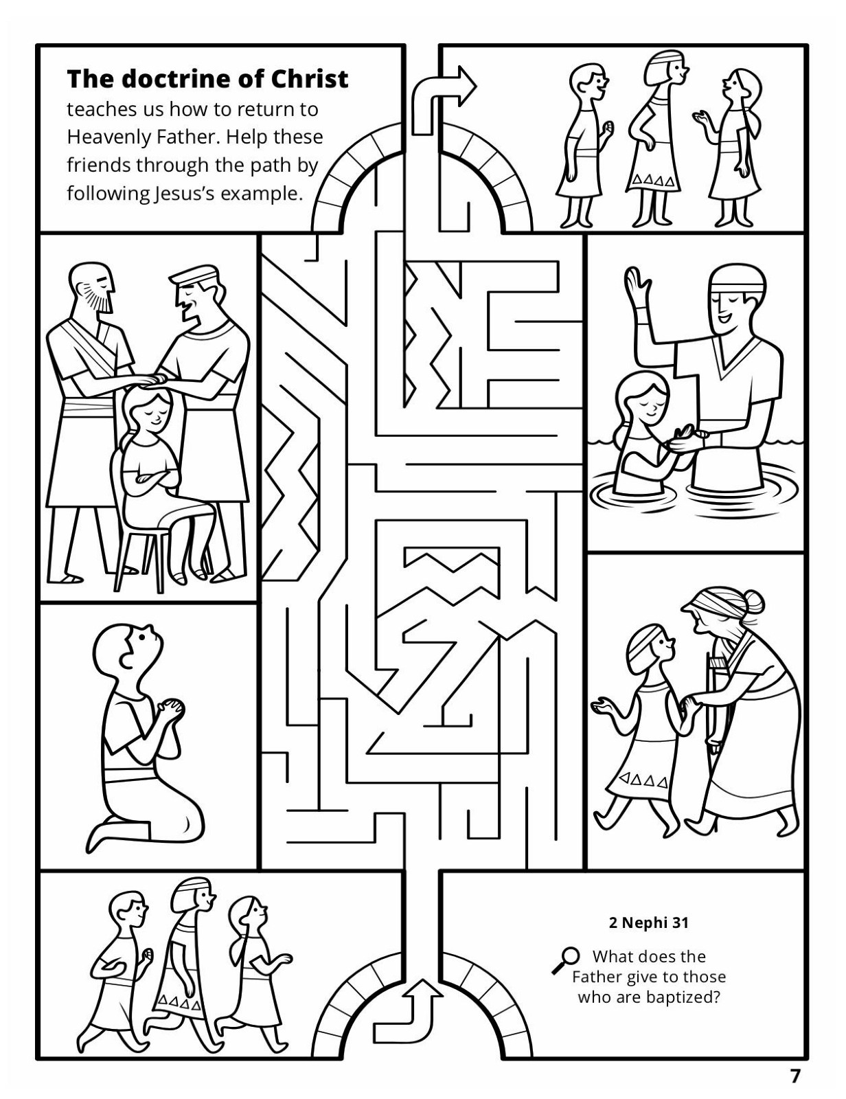 Lds Baptism Coloring Page