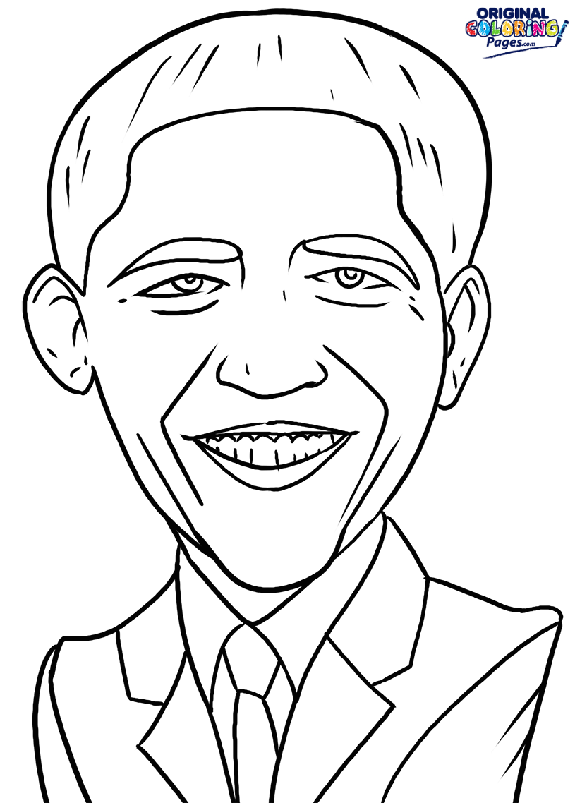 Barack Obama Coloring Page At GetDrawings Free Download