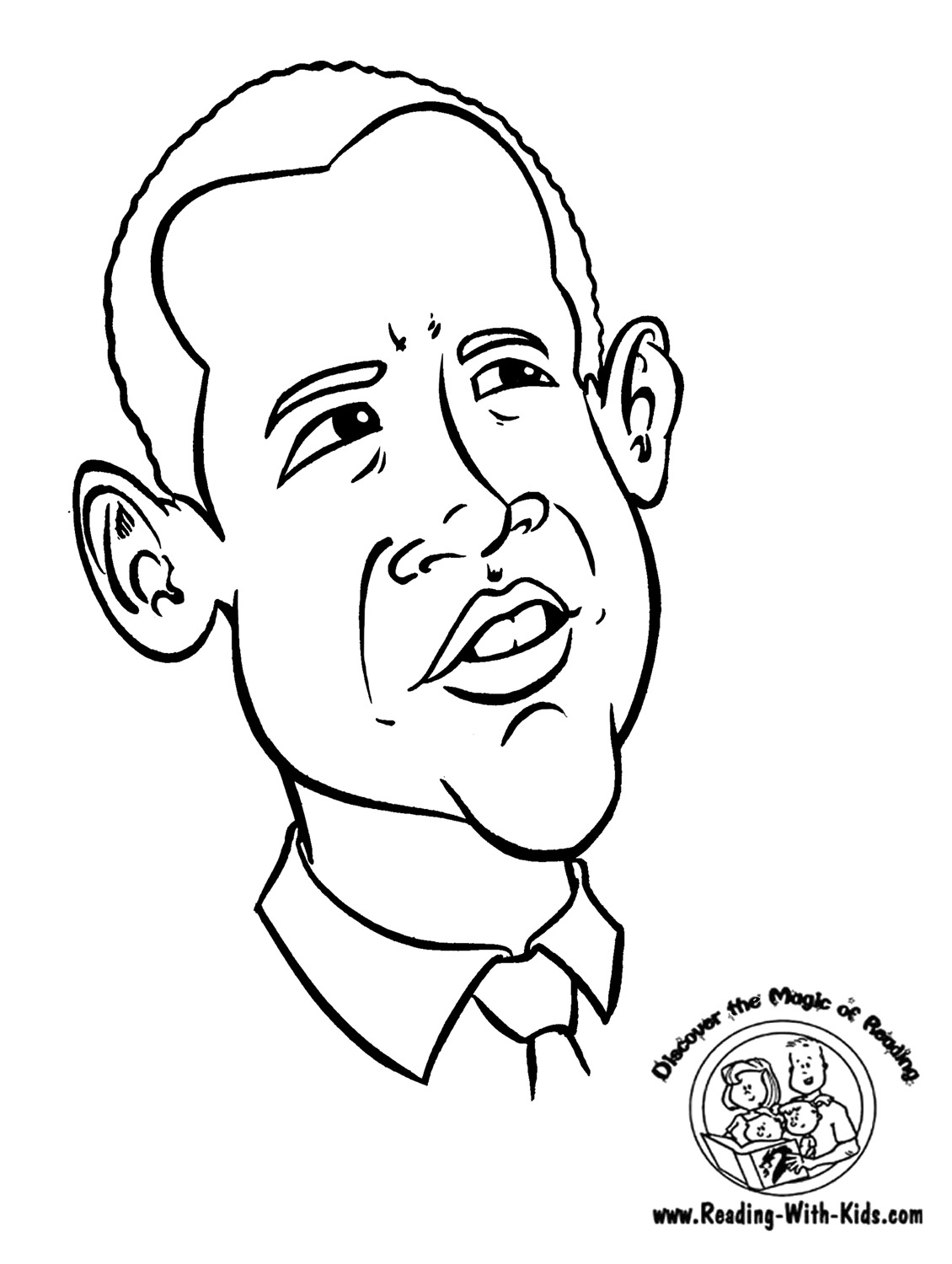 Barack Obama Coloring Page