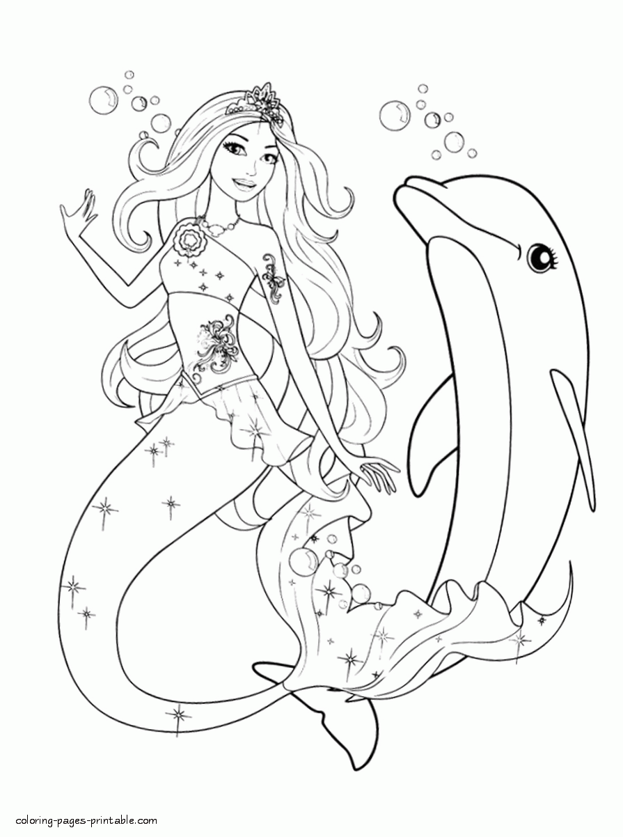 Barbie In A Mermaid Tale Coloring Pages Coloring Walls