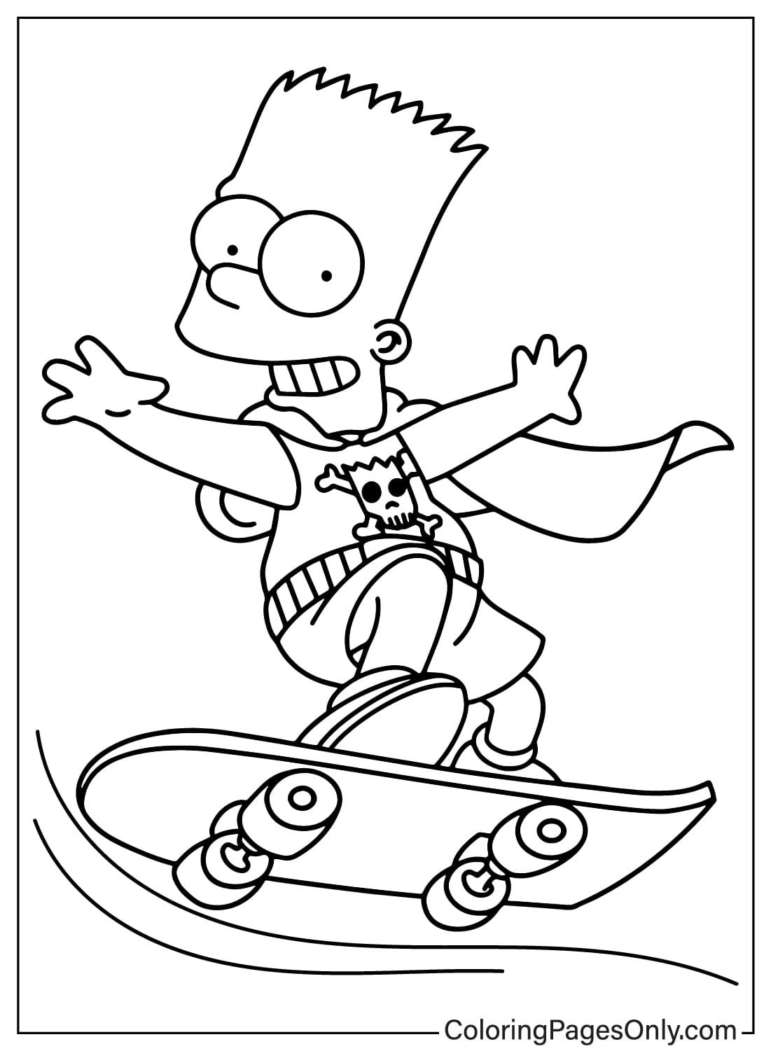 Bart Simpson Coloring Page Free Printable Coloring Pages