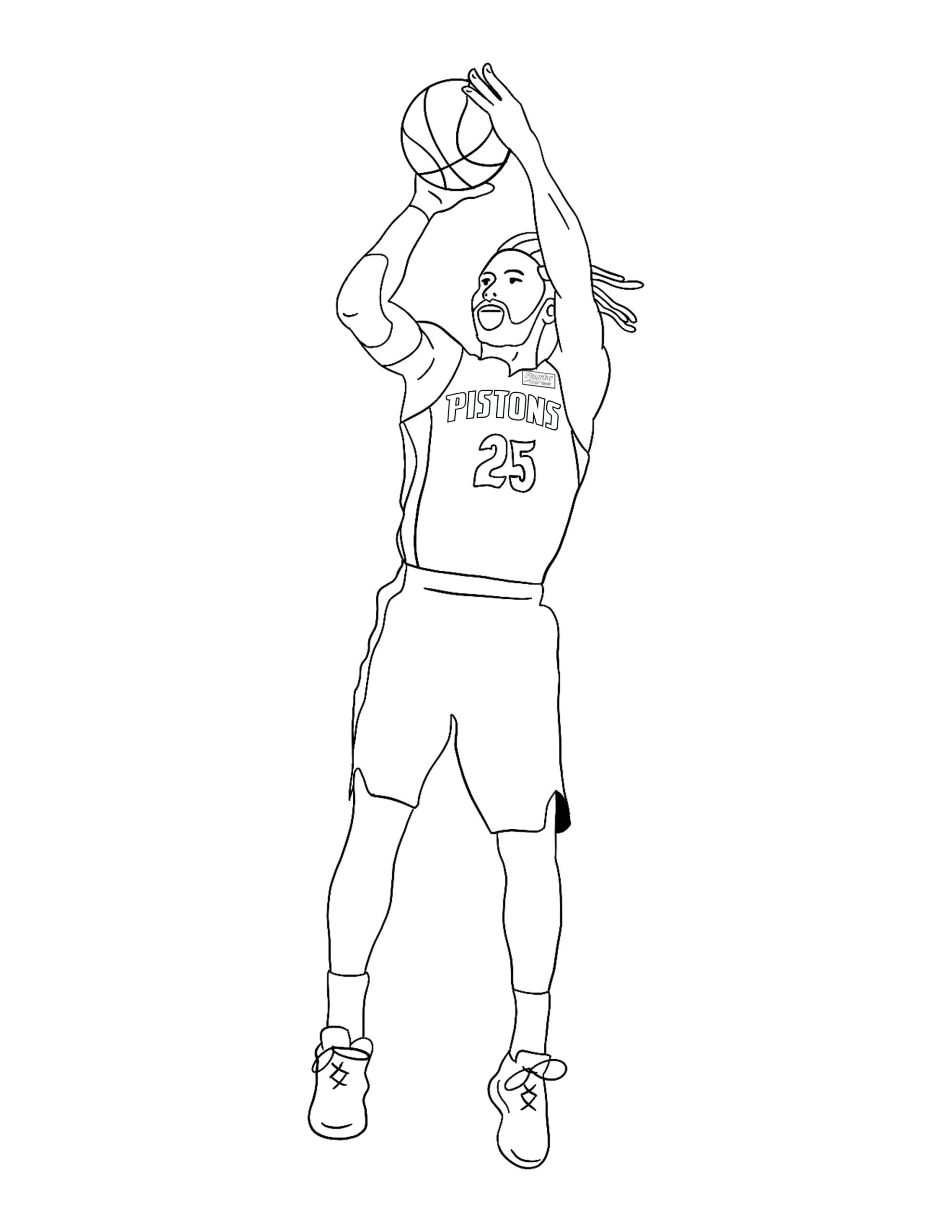 Basketball Coloring Pages Nba Players