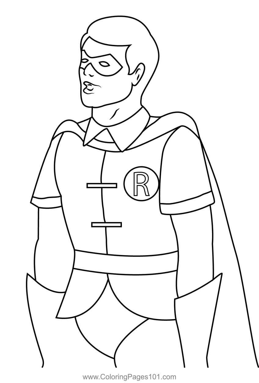 Printable Batman Robin Coloring Pages