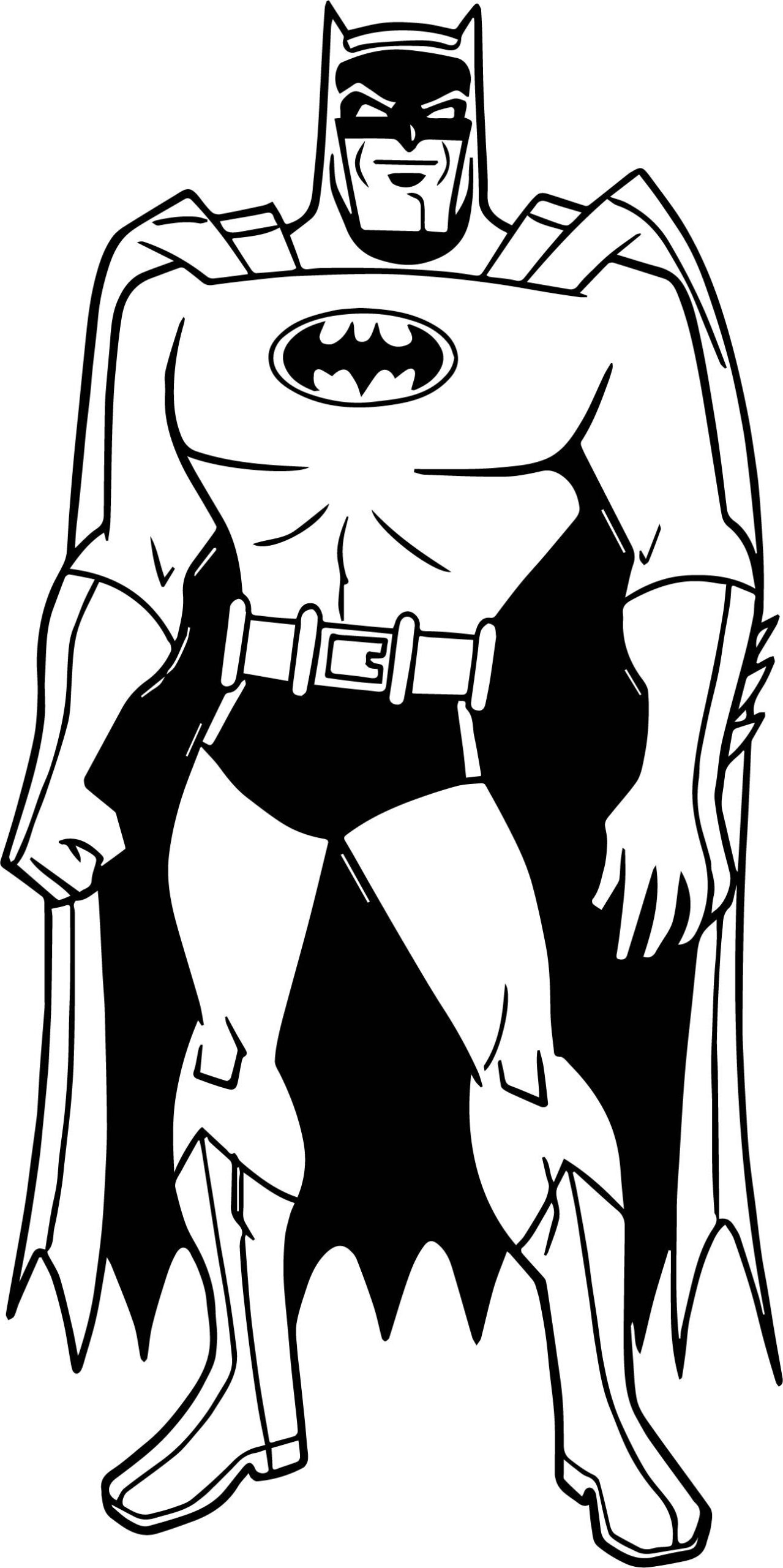 Batman Front View Coloring Pages Wecoloringpage Batman Coloring Pages Avengers Coloring