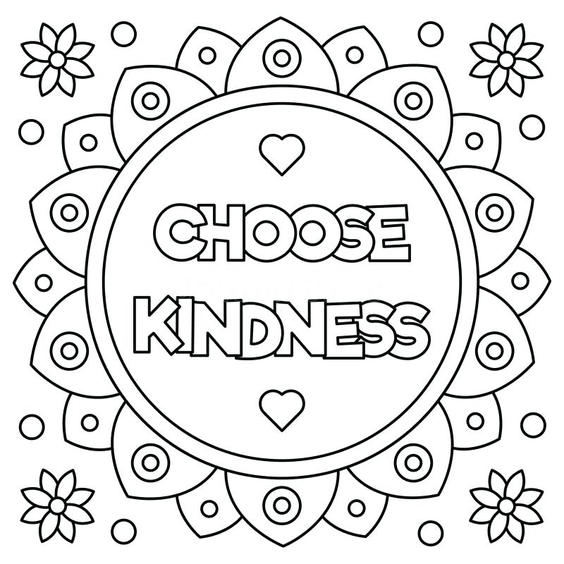 Be Kind Coloring Page At GetDrawings Free Download