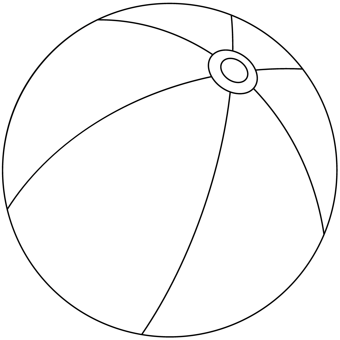 Beach Ball Coloring Page ColouringPages