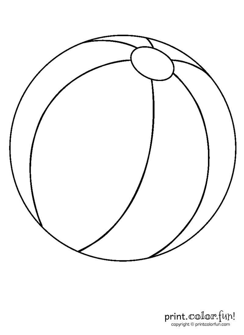 Beach Ball Coloring Pages Printable