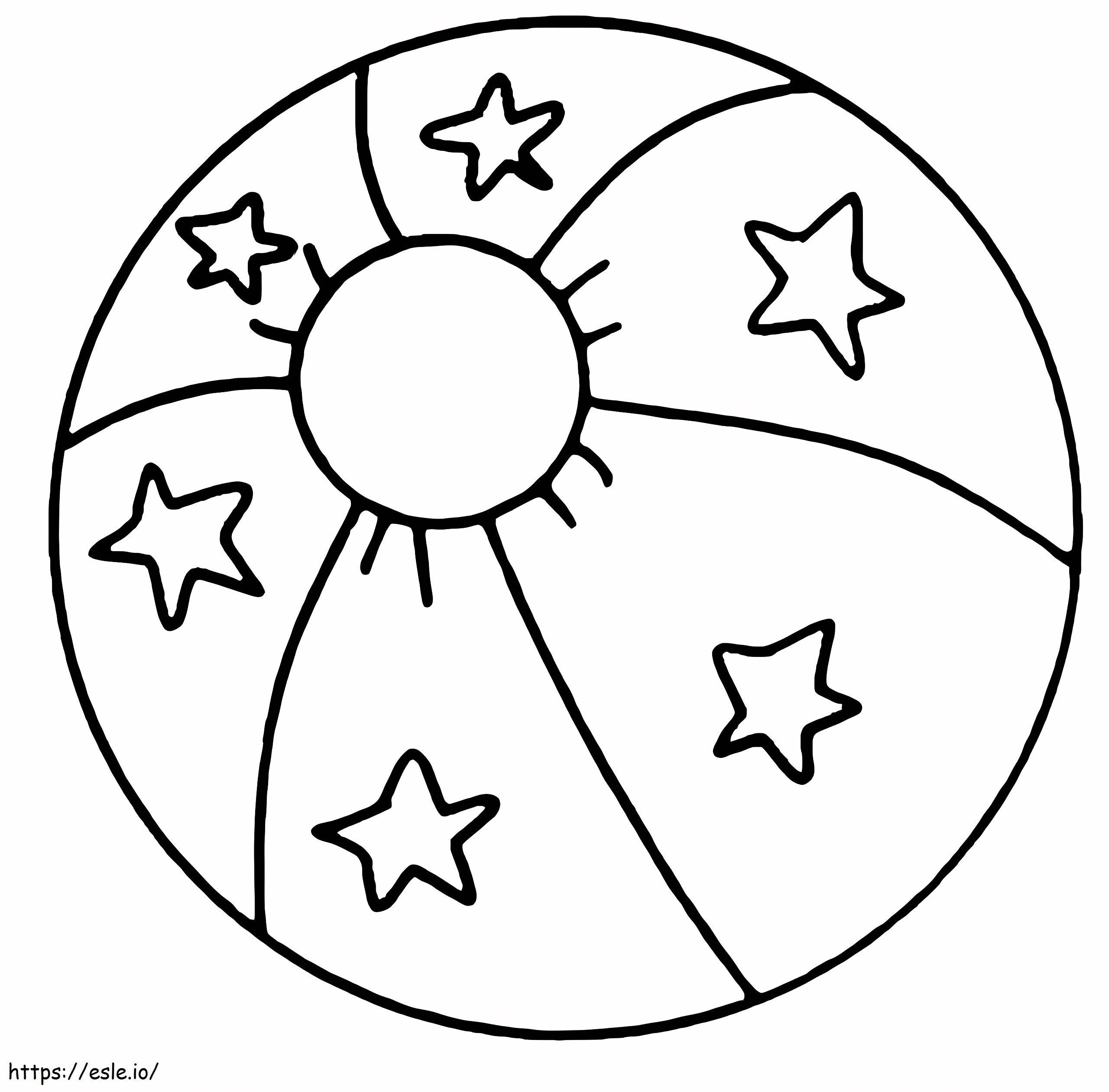 Beach Ball For Kids Coloring Page