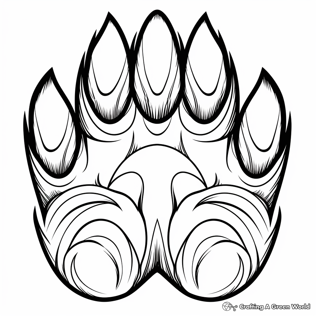 Bear Paw Coloring Pages Free Printable