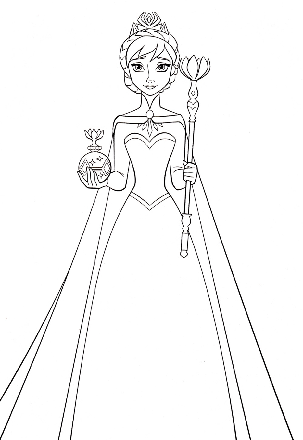 Beautiful Elsa Coloring Pages To Print 101 Coloring