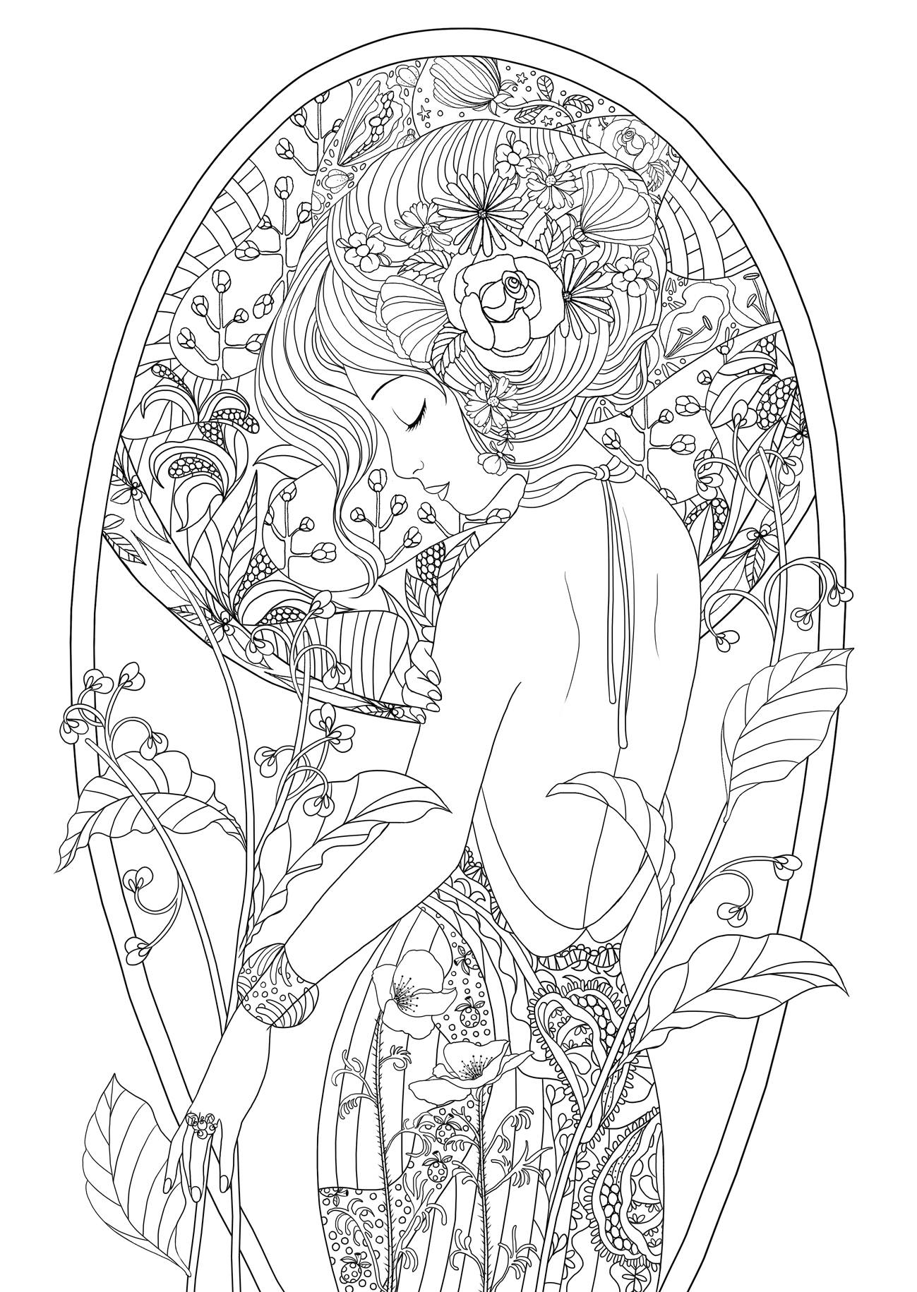 Beautiful Girl Coloring Pages At GetColorings Free Printable Colorings Pages To Print And