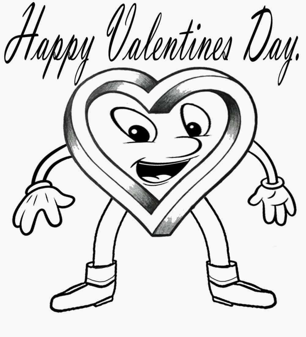 Beautiful Picture Happy Valentines Day Free Coloring Love Heart Printa Valentines Day