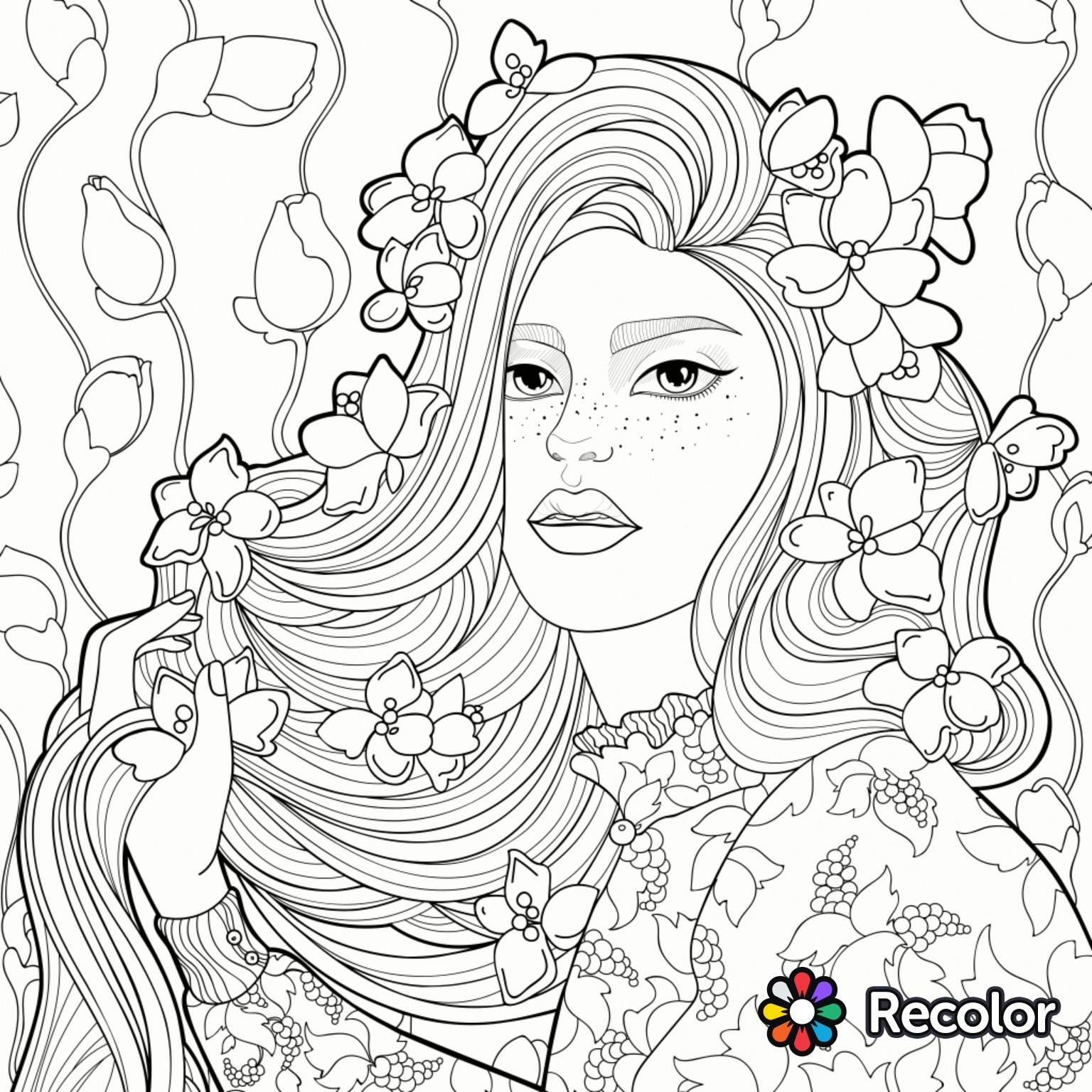 Beautiful Woman Coloring Pages At GetDrawings Free Download