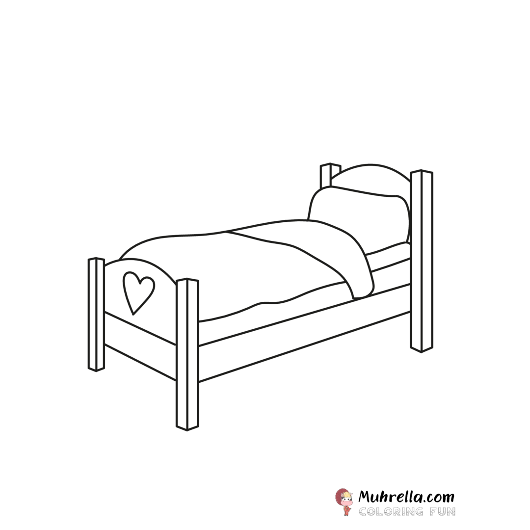 Bed Coloring Page
