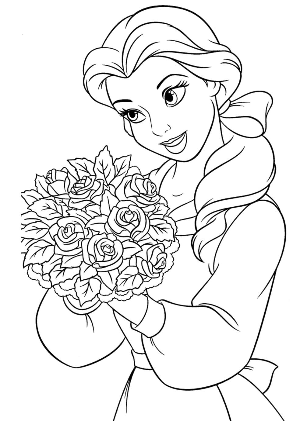 Princess Belle Printable Coloring Pages