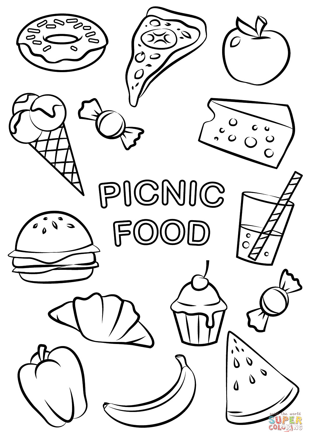 Best 21 Food Coloring Pages For Kids Home Family Style And Art Ideas