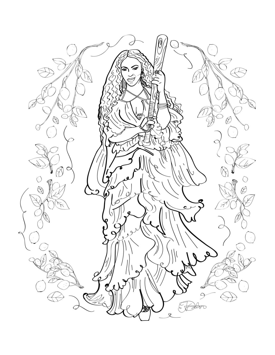 Beyonce Lemonade Adult Coloring Sheet Printable Art Print Instant Download Pdf Etsy