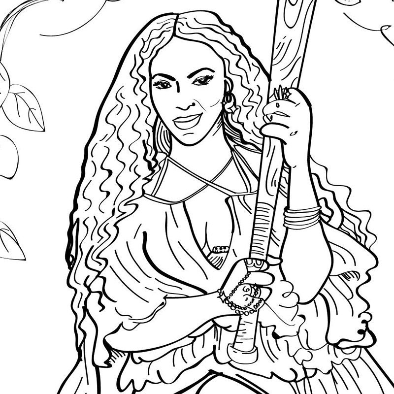 Beyonce Lemonade Adult Coloring Sheet Printable Art Print Instant Download Pdf Etsy