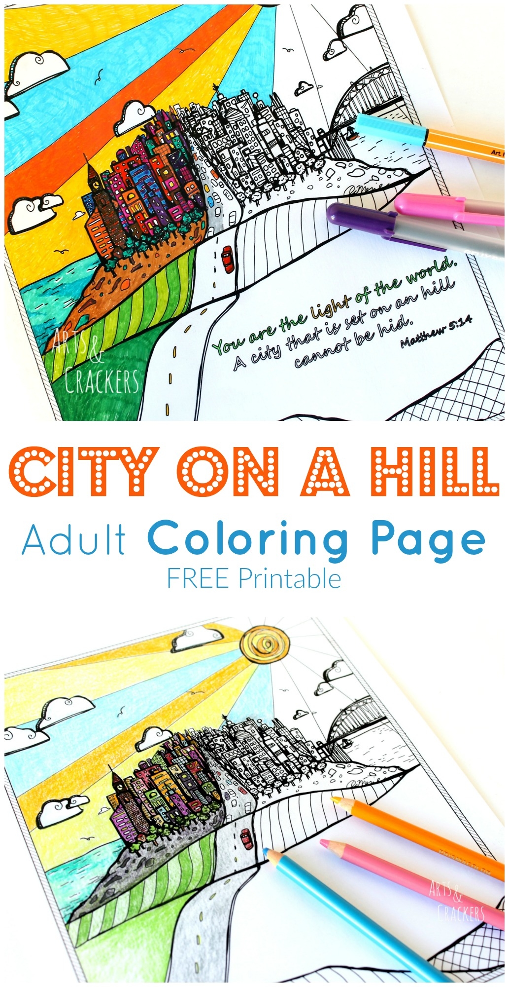 Bible City Coloring Page