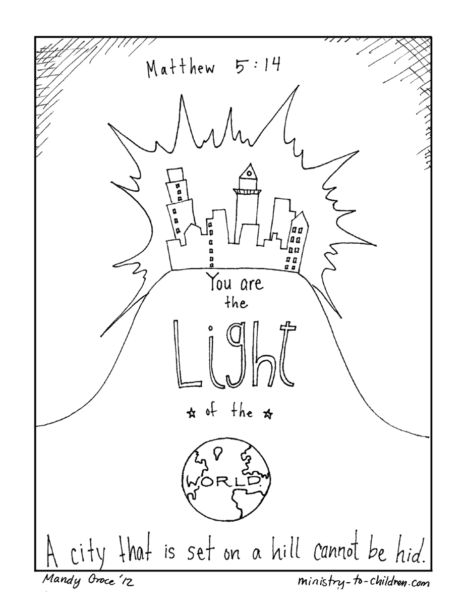 Bible City Coloring Page