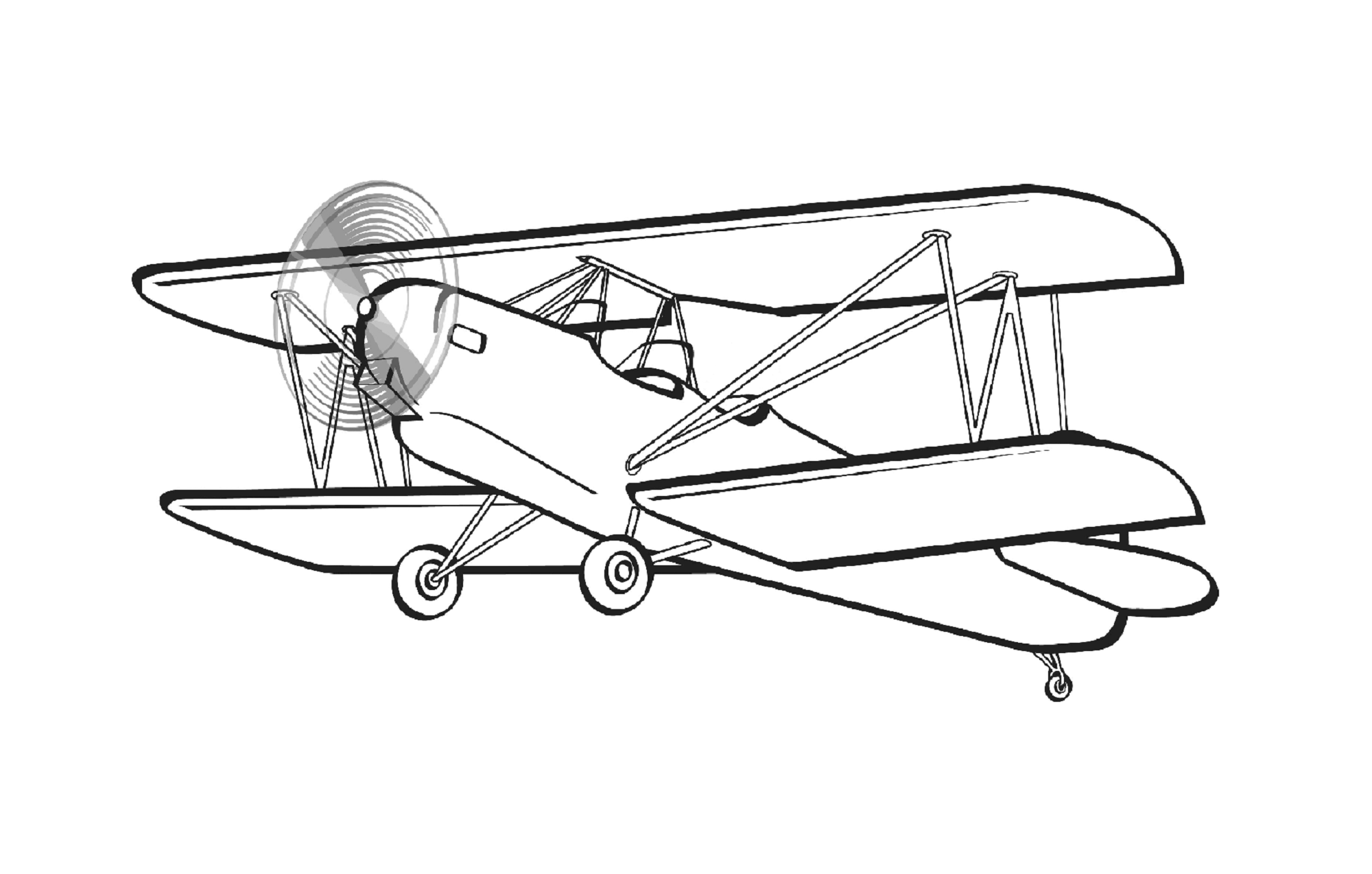 Biplane Coloring Pages