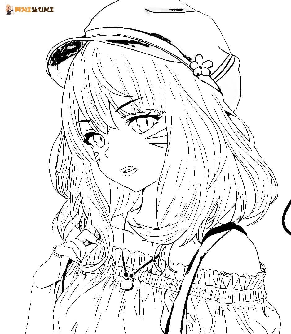 Black Anime Girls Coloring Pages Coloring Pages