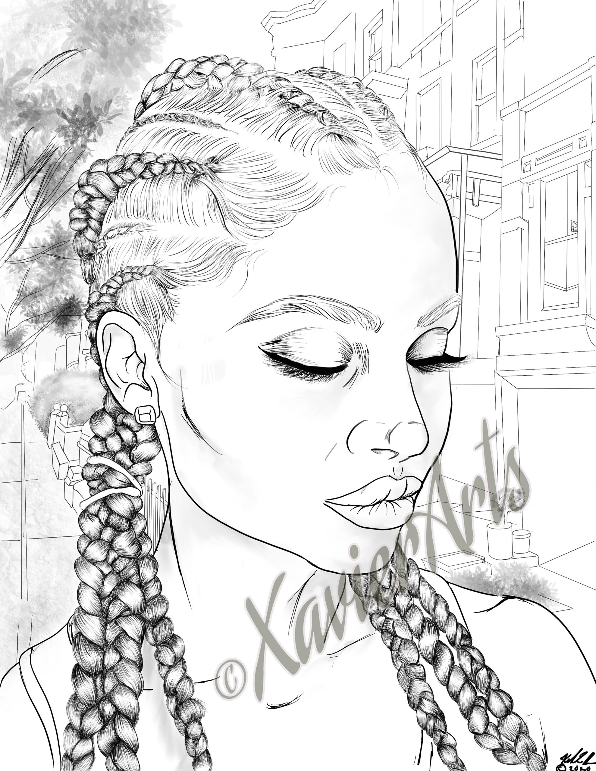 Black Girl Coloring Pages