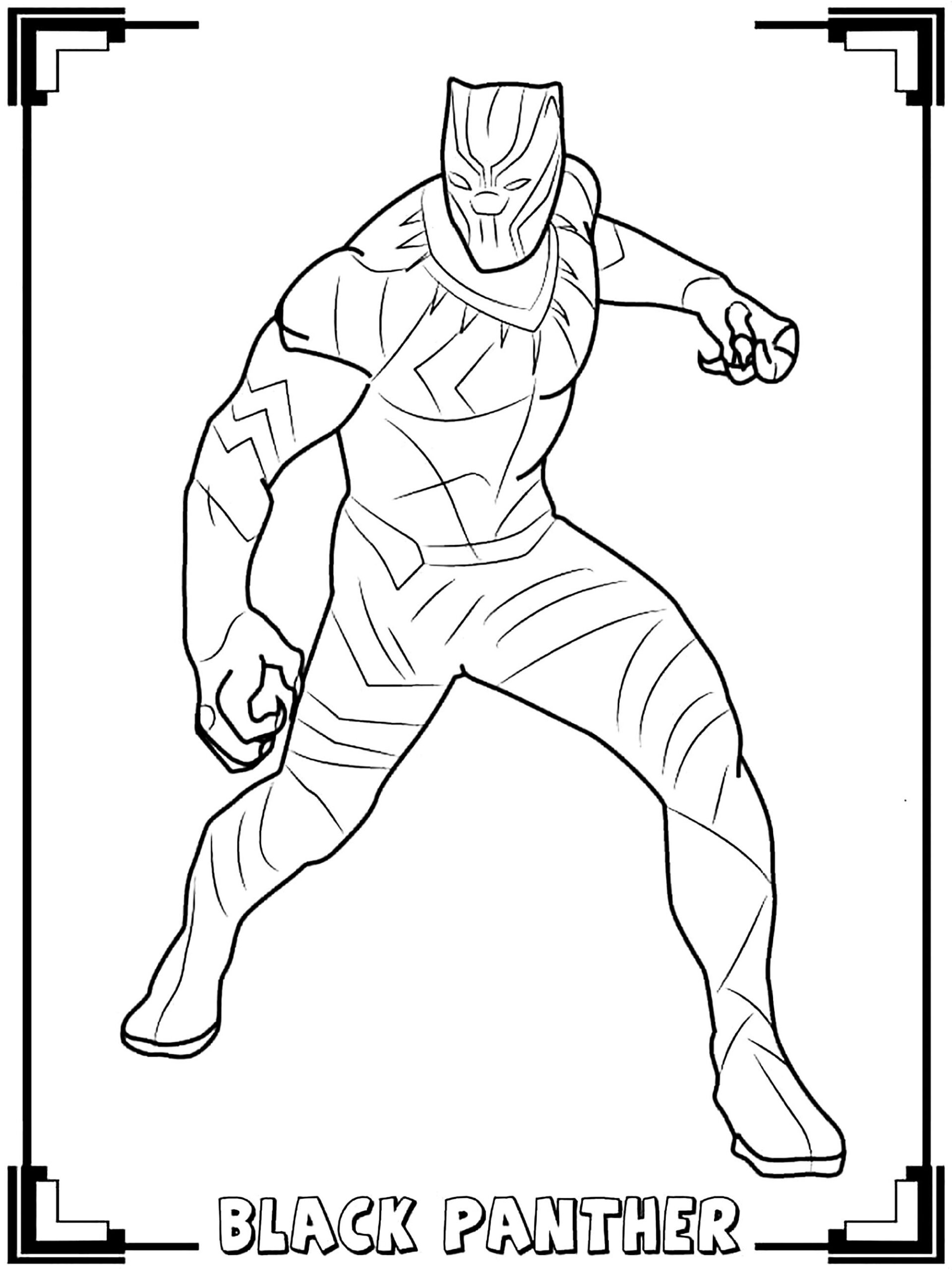 Black Panther Black Panther Coloring Pages For Kids