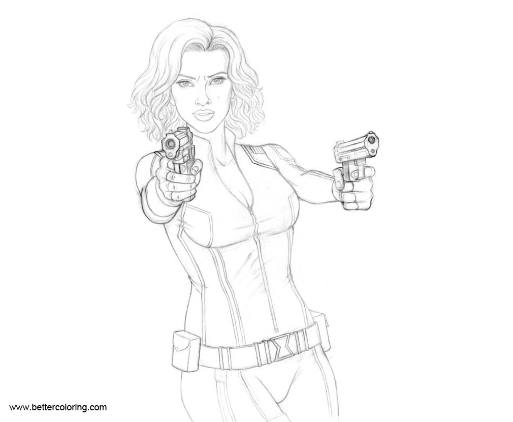 Black Widow Coloring Pages