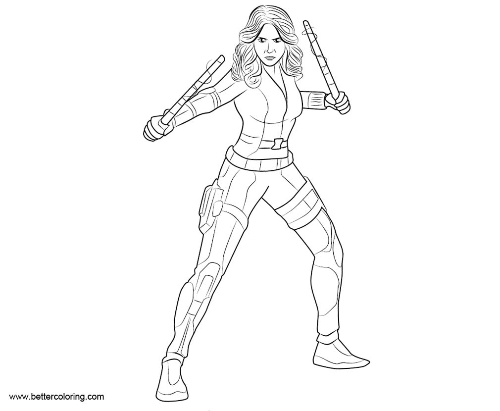 Black Widow Printable Coloring Pages