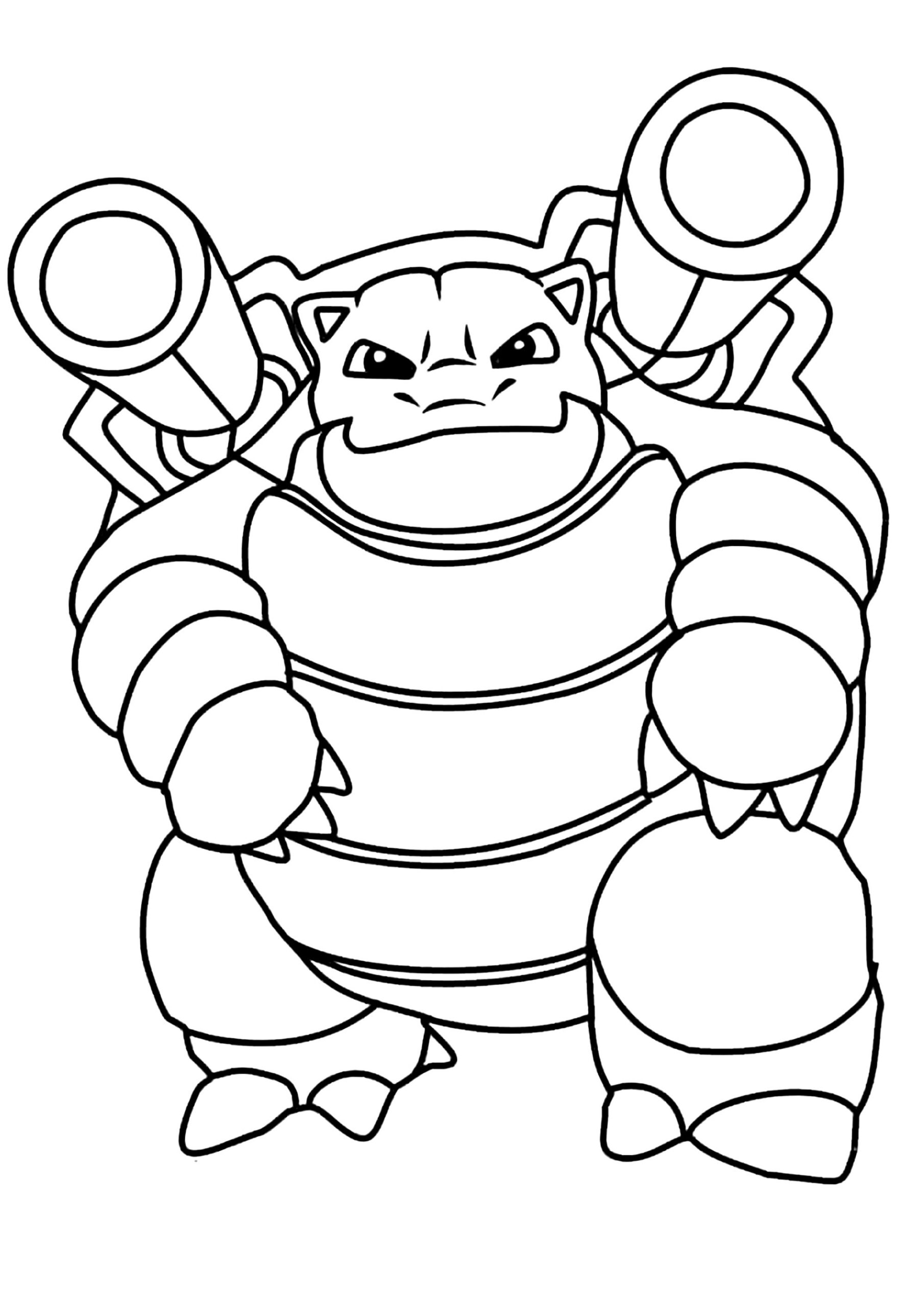 Blastoise Easy Coloring Page All Pokemon Coloring Pages Kids Coloring Pages