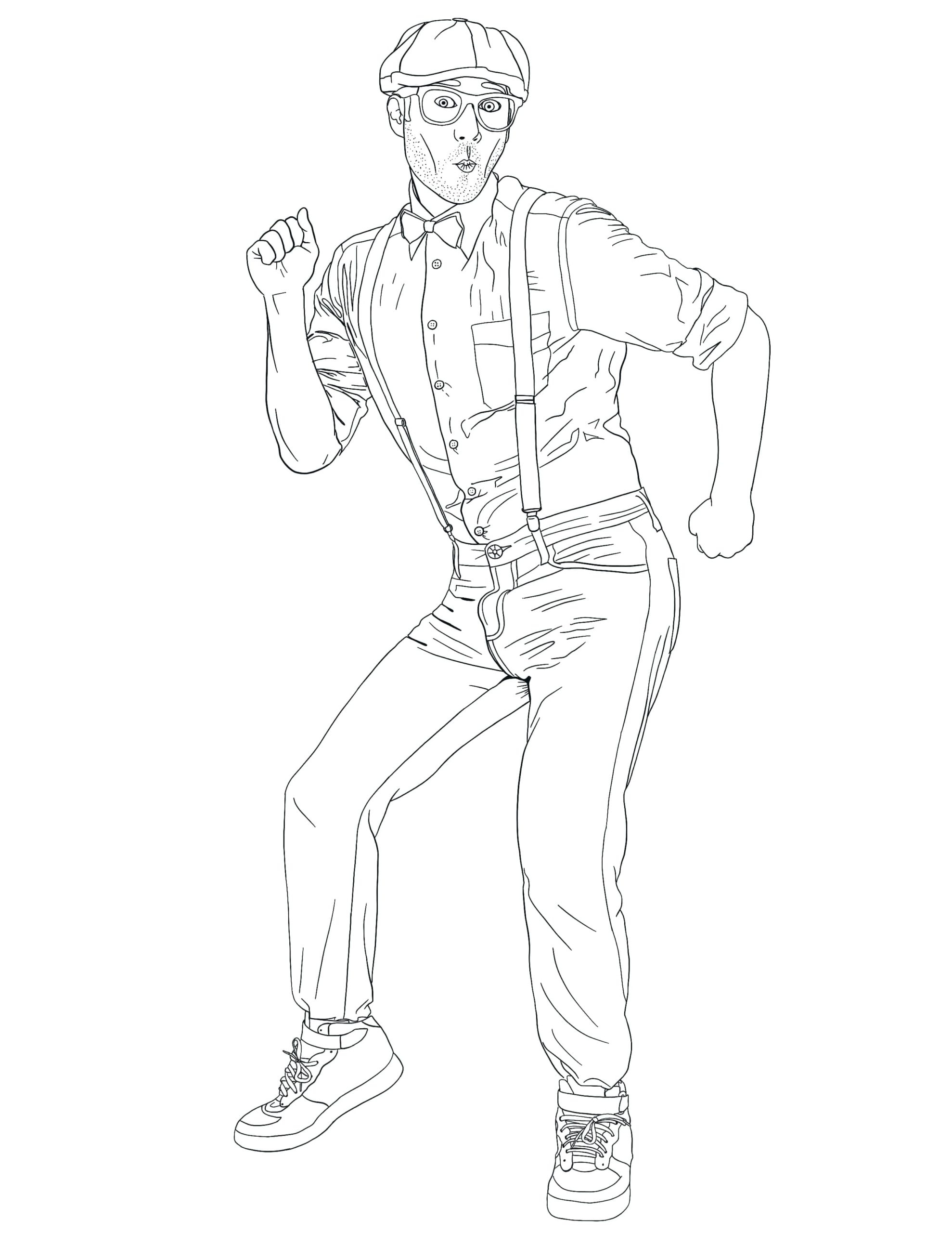 Blippi Coloring Page