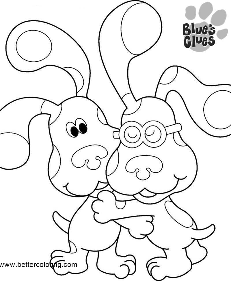 Blue S Clues Coloring Pages Linear Free Printable Coloring Pages
