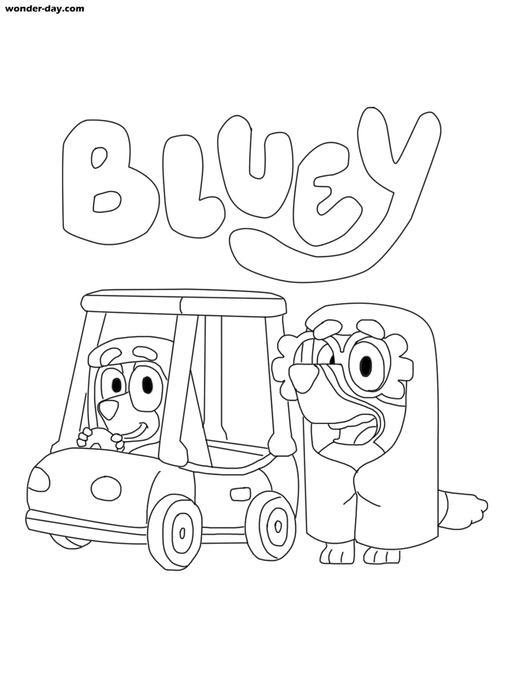Bluey Coloring Page