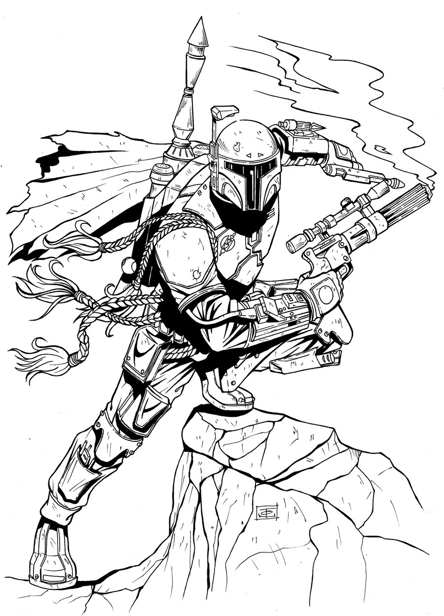 Boba Fett Coloring Page