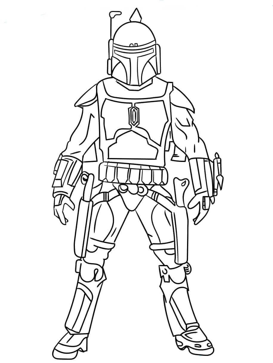 Boba Fett Sheets Stealing Money Coloring Pages