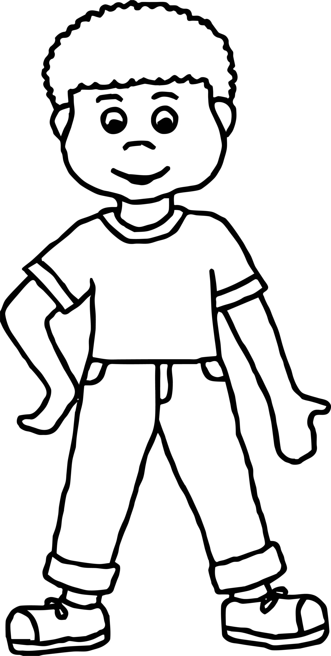 Boy Front View Coloring Page Wecoloringpage People Coloring Pages Boy Coloring