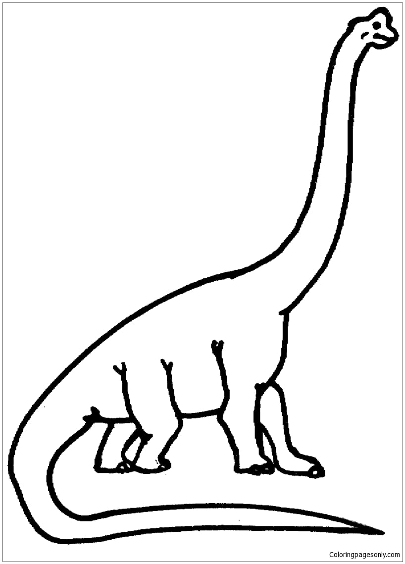 Brachiosaurus 1 Coloring Page Free Printable Coloring Pages