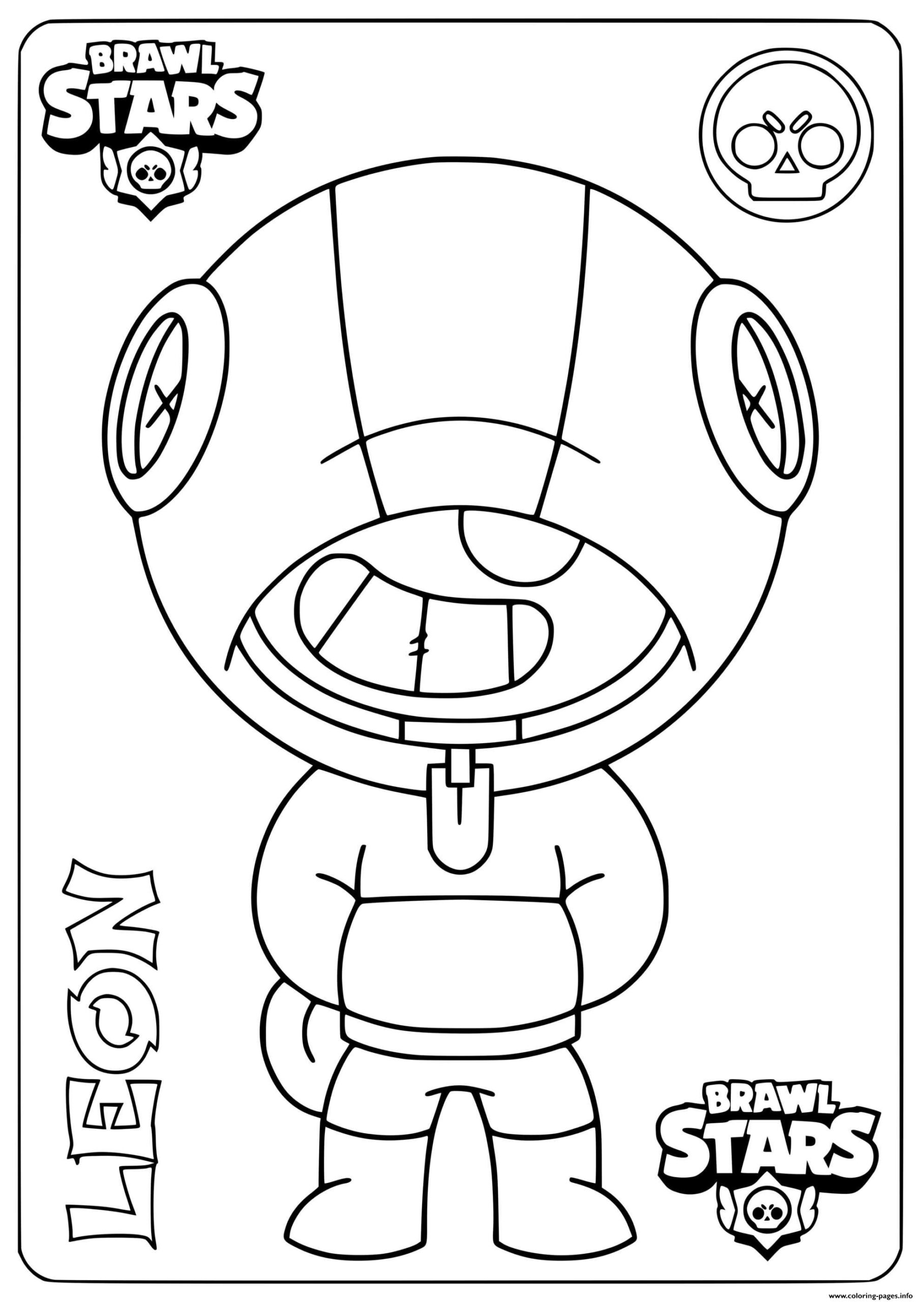 Brawl Stars Leon Coloring Page Printable
