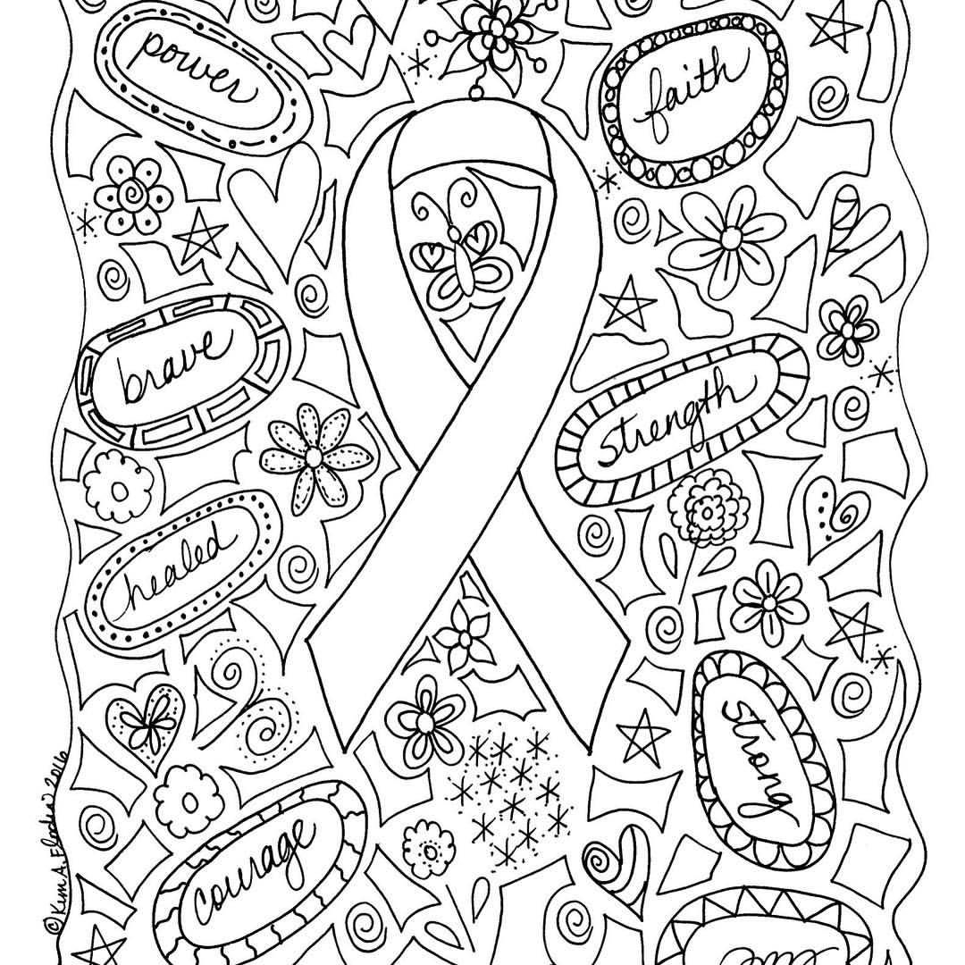 Breast Cancer Ribbon Colouring Pages Amanda Gregory S Coloring Pages