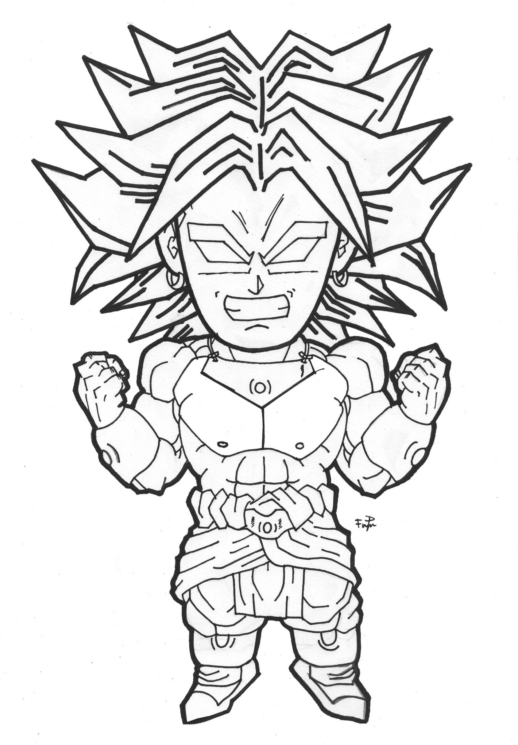 Ss3 Broly Coloring Pages Printable