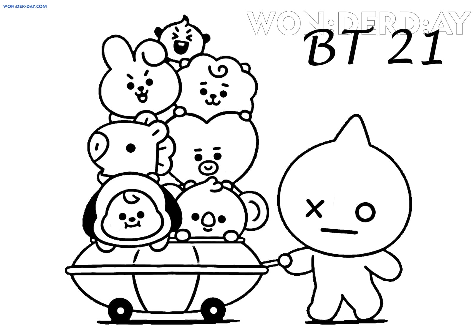 BT21 Coloring Pages 80 Free Printable Coloring Pages