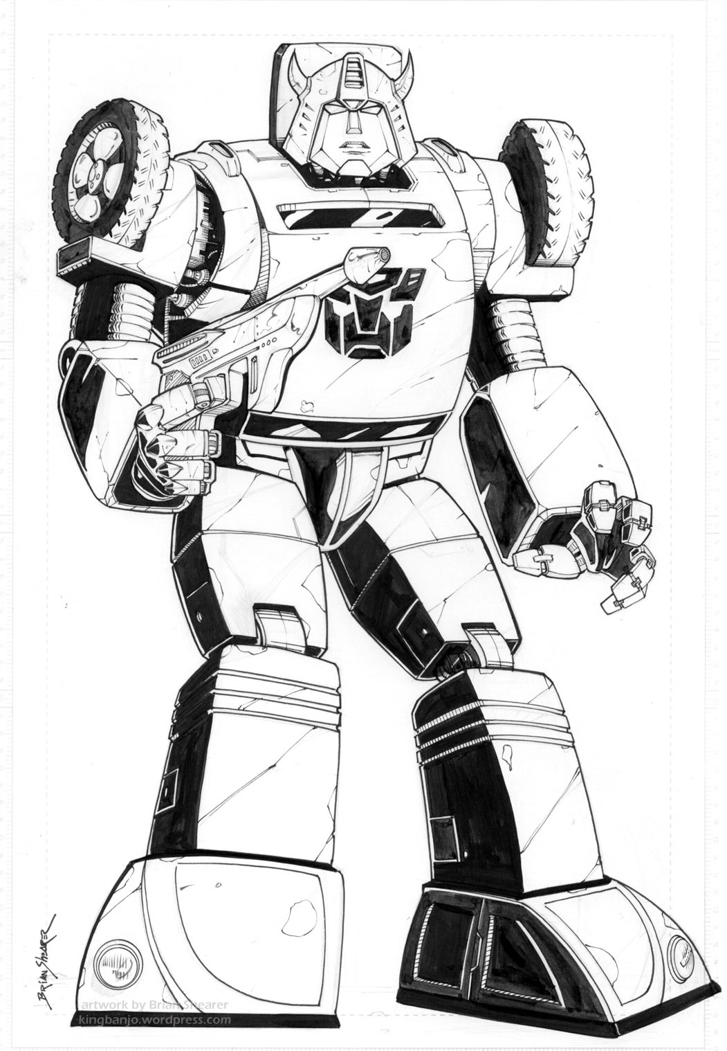 Bumblebee In Transformer Dark Moon Free Colouring Pages
