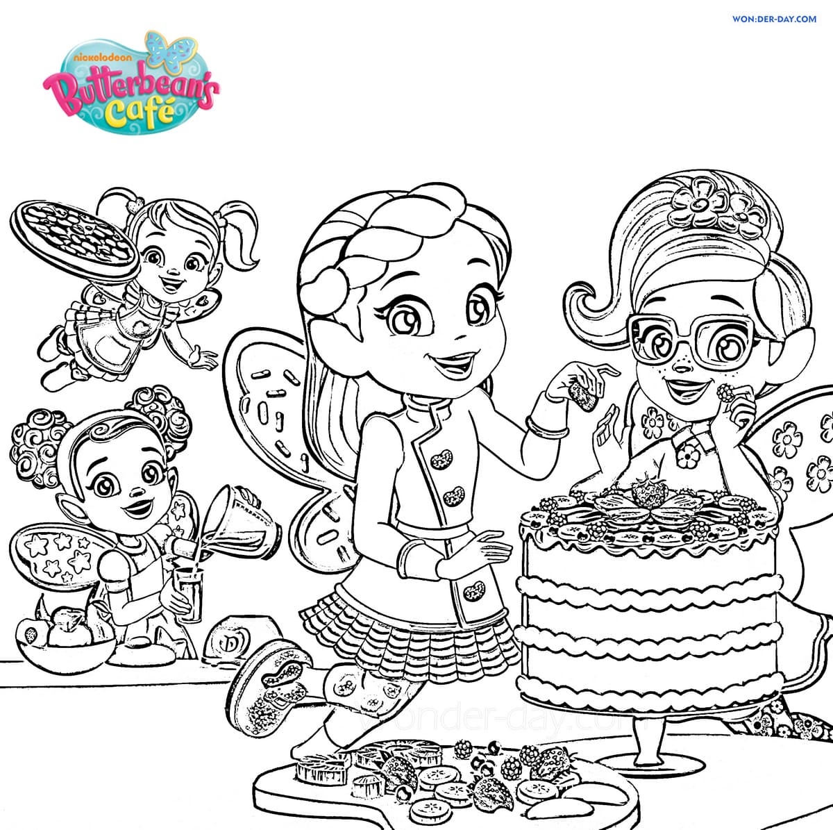 Butterbean's Cafe Coloring Pages