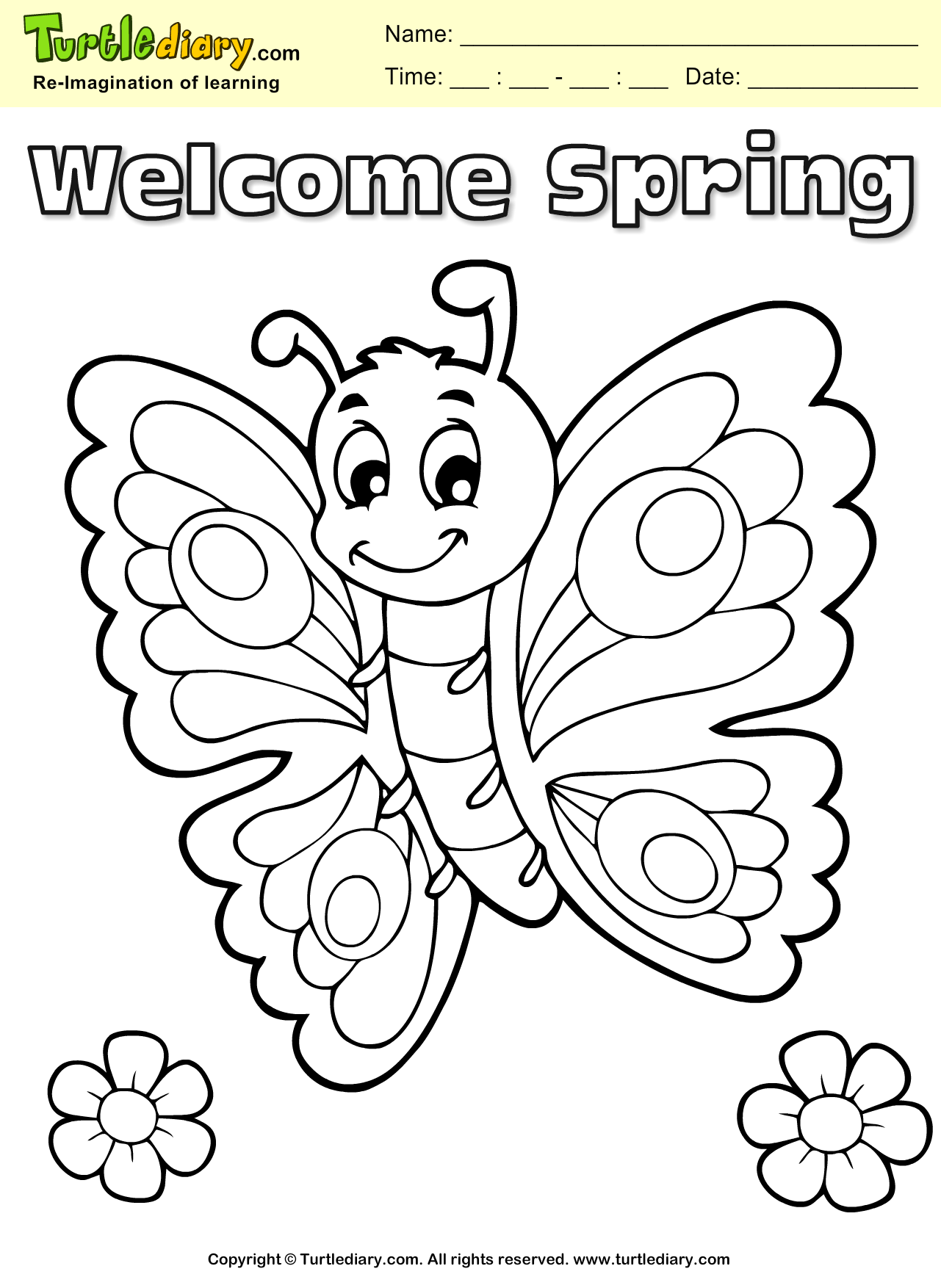 Butterfly Coloring Page Coloring Sheet Spring Coloring Sheets Butterfly Coloring Page Spring