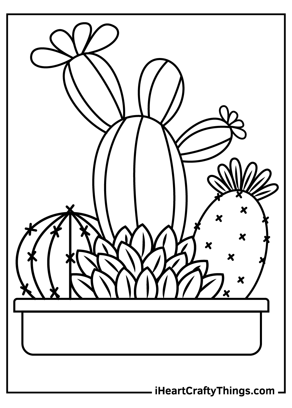 Cactus Simple Picture Of Coloring Pages Sketch Coloring Page